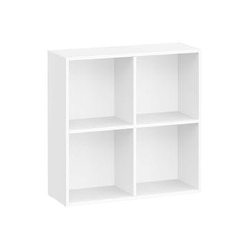 Songmics Knižna omara 24x66x66 cm Bela