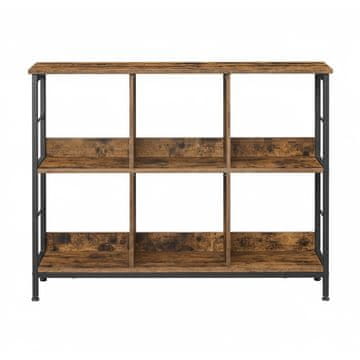 Songmics Knižna omara 120x33x80 cm rjava