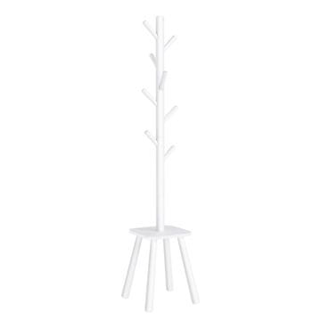 Songmics Stojalo za plašče 33.6x33.6x175.8 cm, belo