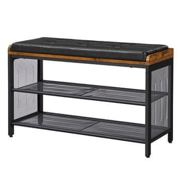 Songmics Klop za čevlje 80x30x48 cm rjav