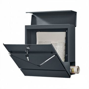 Songmics Poštni nabiralnik 37x10.5x37 cm antracit