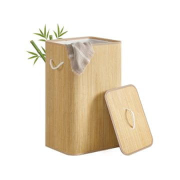 Songmics Košara za perilo 40x32x70 cm rjava