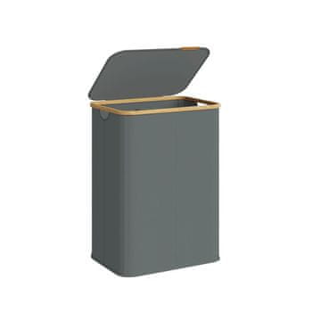 Songmics Košara za perilo 52x38.5x70.5 cm siva