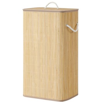 Songmics Košara za perilo 40x32x70 cm naravna