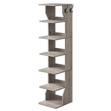 Songmics Omar za čevlje, 7 nivojev, 30x26.4x110.4 cm, bela