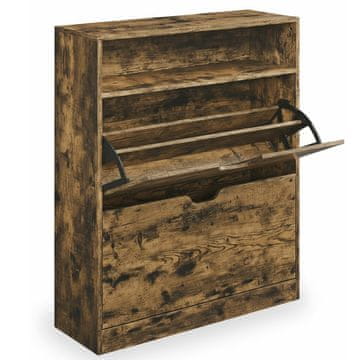 Songmics Omara za čevlje 24x80x102 cm rjava