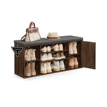 Songmics Klop za čevlje 30.5x104x48 cm rjav