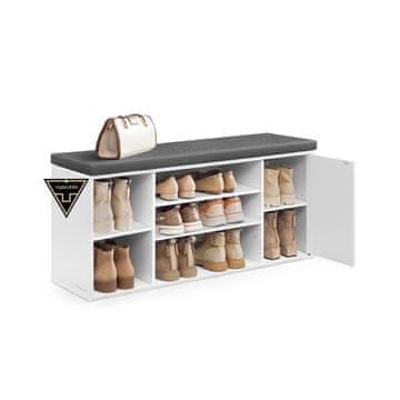 Songmics Klop za čevlje 30.5x104x48 cm, bela