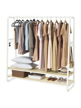 Songmics Oblekalna stojala 45x138x160 cm Bež