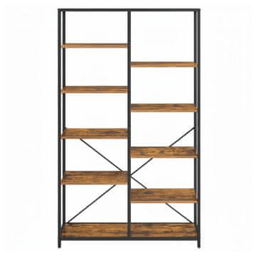 Songmics Knjižna omara 5 polic 30x100x170 cm rjava