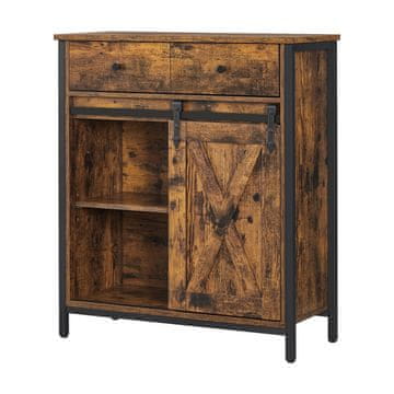 Songmics Omara 70x30x80 cm rjava, iverna plošča, jeklo