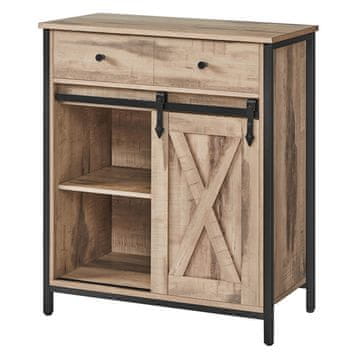 Songmics Omara 70x30x80 cm rjava, iverna plošča, jeklo