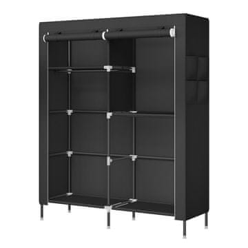 Songmics Omara iz blaga z obešalno palico in policami 45x127x180 cm črna