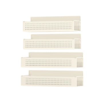 Songmics Komplet začimbnih regalov, magnetni, 4 kosi, 10x30x7.5 cm, bela