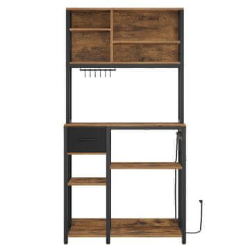 Songmics Kuhinjska polica 40x80x180.4 cm rjava