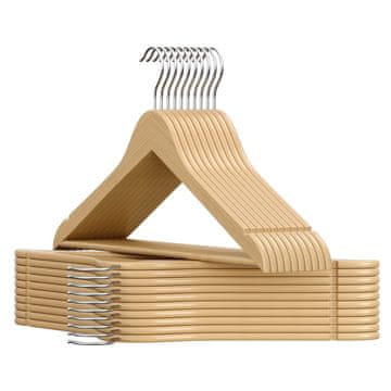Songmics Komplet 30 obešalnikov za oblačila, 42.9x21 cm, rjave barve