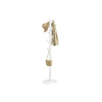 Songmics Obešalnik za plašče 8 kljuk 40x171.8 cm bel