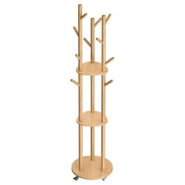 Songmics Stojalo za plašče 40x175 cm naravno