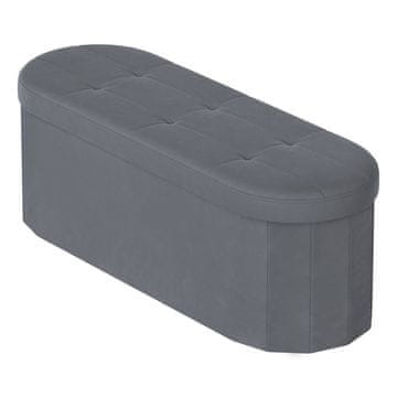 Songmics Shranjevalna klop 38x110x38 cm siva