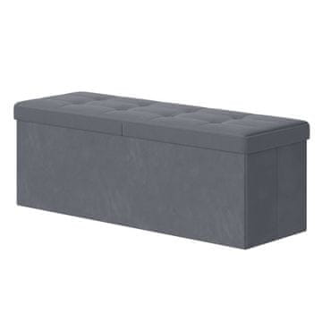 Songmics Shranjevalna klop 38x110x38 cm siva