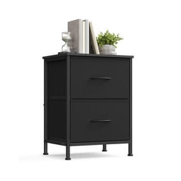 Songmics Komoda 4 tkaninske predale 30x39.6x52.2 cm Črna