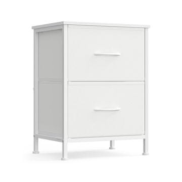 Songmics Predalnik z 4 tkaninskimi predali, 30x39.6x52.2 cm, bel