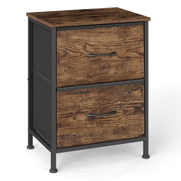 Songmics Predalnik 4 tkaninski predali 30x39.6x52.2 cm rjav