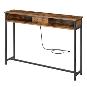Songmics Konzolna miza 25x120x81 cm rjava