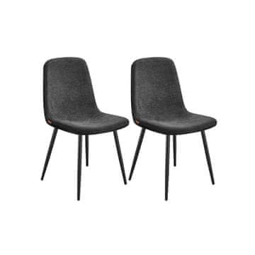 Songmics Set 4 jedilnih stolov 55x43.5x85.5 cm siva