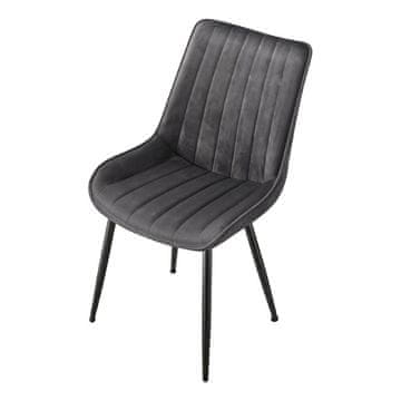 Songmics Set jedilnih stolov 60x50.1x88.6 cm črne barve