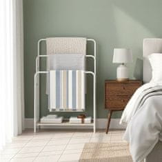 Songmics Stojalo za brisače 70x30x101 cm, belo