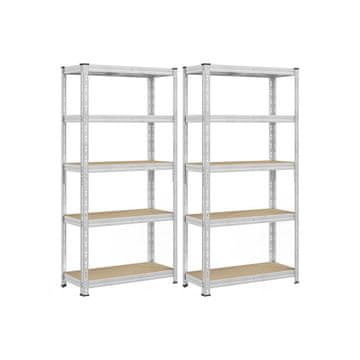 Songmics Robusten regal 50x100x200 cm srebrn