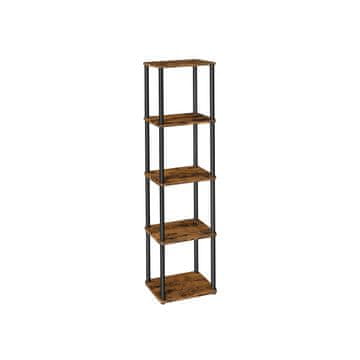 Songmics Polica enota 5 nivojev 23.8x38x139 cm rjava