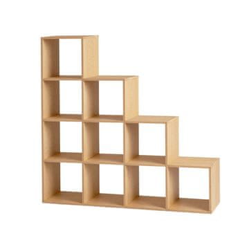 Songmics Knjigarna 10 predelkov 29x129.5x129.5 cm Bež