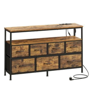 Songmics Predalnik 30x113.8x68.1 cm rjave barve