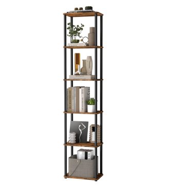 Songmics Polica enota 23.8x38x173.4 cm rjava-črna