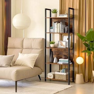 Songmics Knižna omara 62x24x165 cm rjava