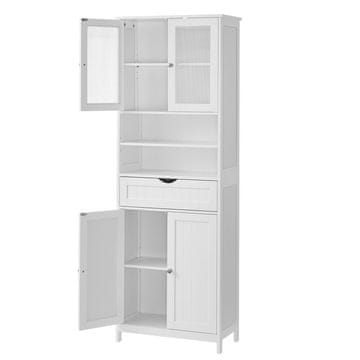Songmics Kopalniški omarica 30x60x170 cm bela
