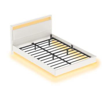 Songmics Posteljni okvir 213x147x90 cm, bel