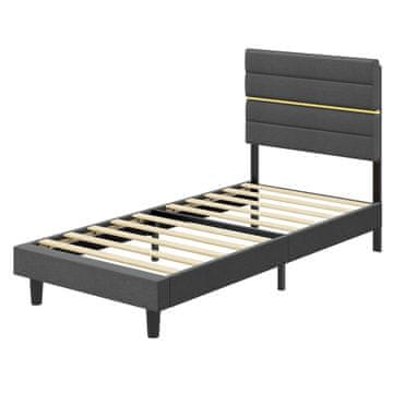 Songmics Posteljni okvir 202x90x110 cm bež