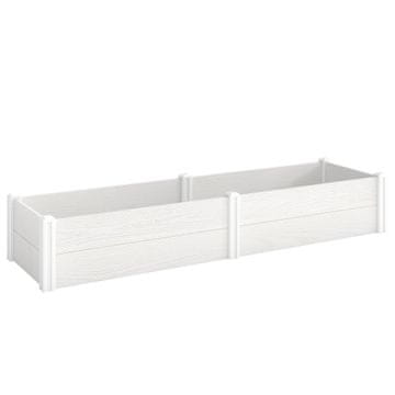 Homestar Dvignjena vrtna greda 197x54x33 cm bela