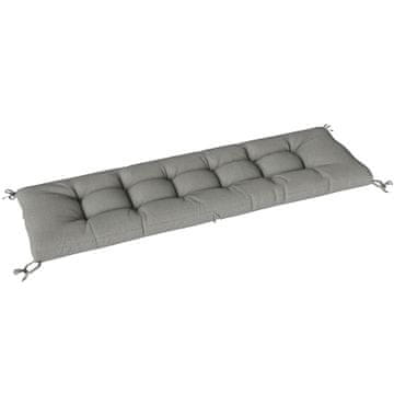 Homestar Blazina za sedež odstranljiva z trakovi 198x65x13 cm svetlo siva