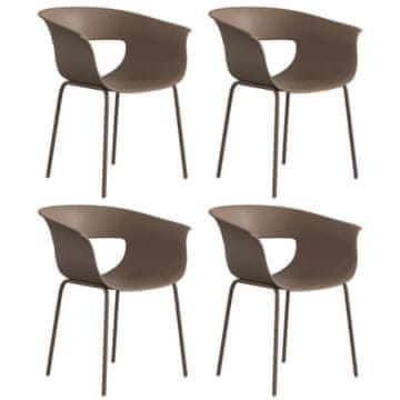 Homestar Vrtne stole, komplet 4 kosa, 61x51x74 cm, rjave barve