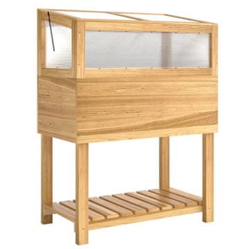 Homestar Dvignjeno vrtno gredico s hladilnim okvirjem 80x45x101 cm naravna shramba