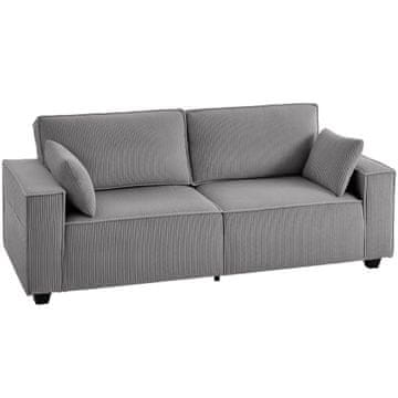 Homestar Sofa 3-sedežna 218x79x91 cm svetlo siva
