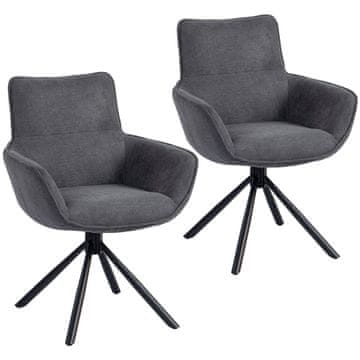 Homestar Set jedilnih stolov 64x67x87 cm temno siva