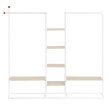 Songmics Oprta garderobna omara za oblačila 33.8x163.6x175.3 cm bež