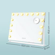 Songmics Kozmetično ogledalo 62.5x45.8x10 cm belo