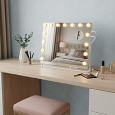 Songmics Kozmetično ogledalo 62.5x45.8x10 cm belo