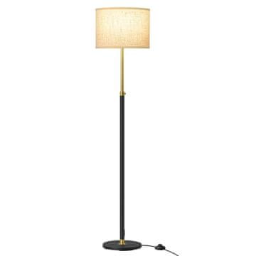 Songmics Stojalna svetilka višinsko nastavljiva 30x30x140-170 cm zlata